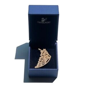 Swarovski Crystal Butterfly Wing Wrap Ring Gold Women Statement Fashion Jewelry